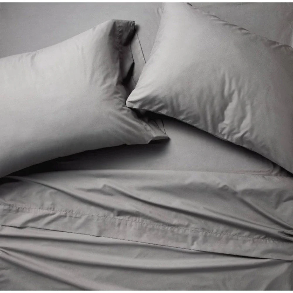 Casaluna Standard 400 Thread Count Percale Pillowcases Dark Gray